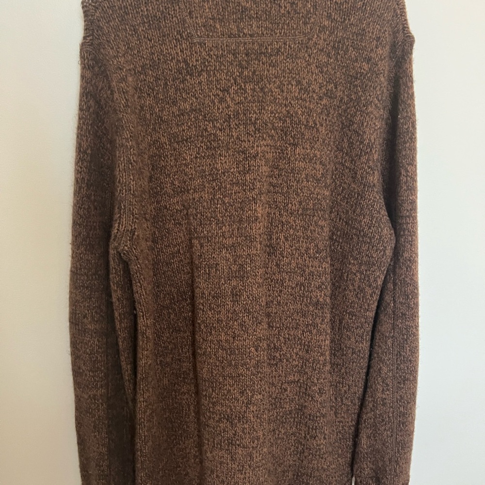 LL Bean Mens Brown Sweater Lambs Wool Size XL Regular - Picture 3 of 4